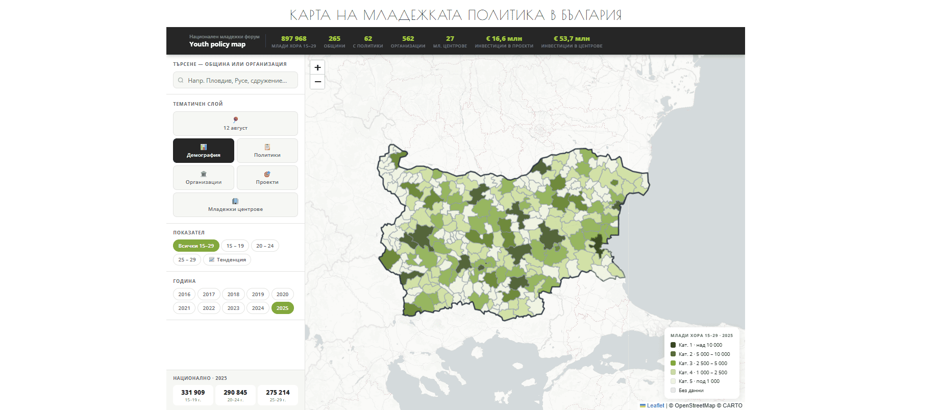 Interactive Youth Map